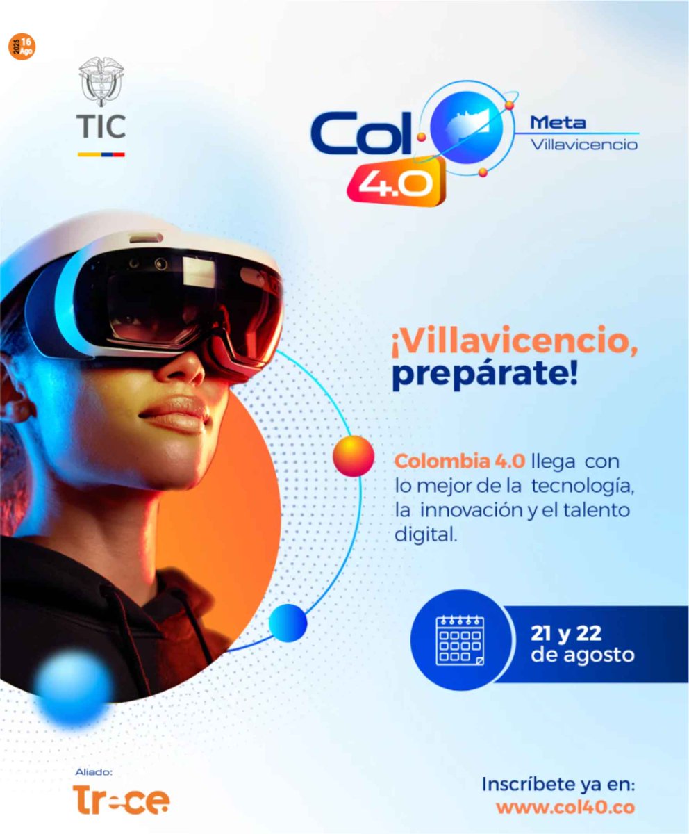 Colombia 4.0 2025 desembarca en #UNIMINUTO CU #Villavicencio: tecnología, innovación y talento digital.

canaltrece.com.co/noticias/colom… <a href="/Col4punto0/">Colombia 4.0</a> <a href="/kapabonm/">CARLOS  PABÓN</a>
