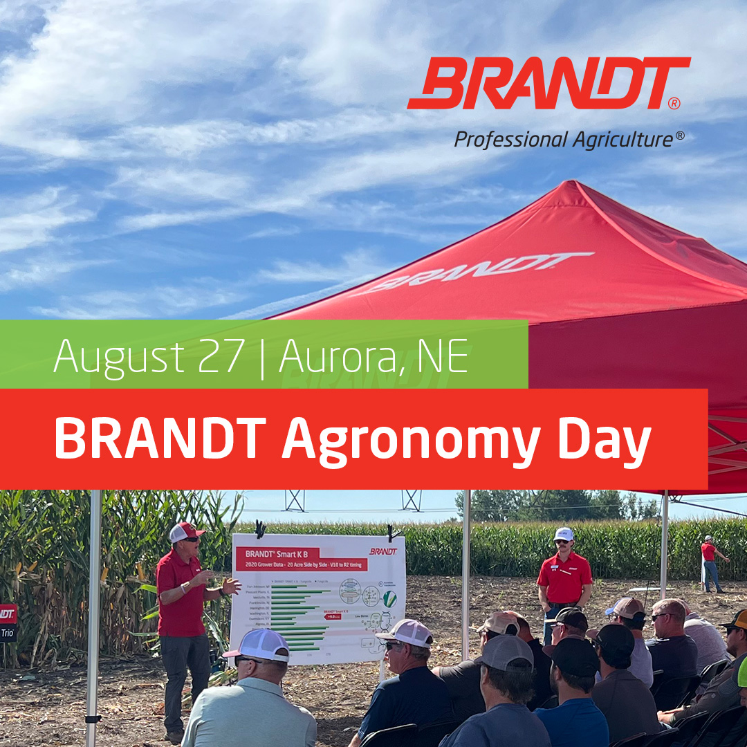 We’re one week out from the 2025 BRANDT Nebraska Agronomy Day. Don’t miss the opportunity to learn from our agronomy team and see some of our latest technologies in action through in-field demonstrations.

RSVP here: brandt.co/nebraska-agron…

#BRANDT #BRANDTAgDay