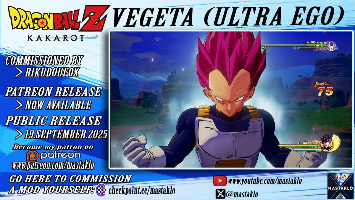 Kakarot |
Vegeta (Ultra Ego) is now available for early access
youtube.com/watch?v=sCJRhn…
patreon.com/posts/13696029…