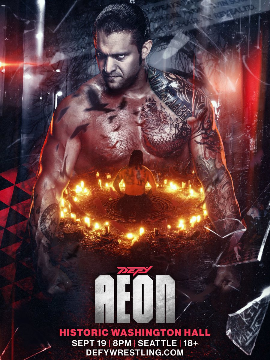 BREAKING:

💀 KROSS returns to DEFY on SEPT 19. Old Killer. New Era. 🔪 

🎟️ On Sale Friday 10am (Thursday 1pm for Patreon) at DEFYwrestling.com 

#DEFYAEON #wewantkross