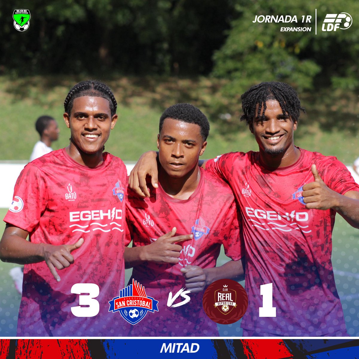 ¡MEDIO TIEMPO!

⚽️ W. Yenary ‘3
⚽️ W. Yenary ‘9
⚽️ J. Mejía ‘32

#atleticosc #ldf2025 #potenciadelfutbol #futbol
#futboldominicano #ldfexpansión