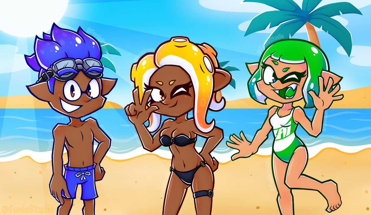 FunieStudio's tweet image. 🏝️Beach🏝️

#Splatoon #Splatoon3 #splatoonart