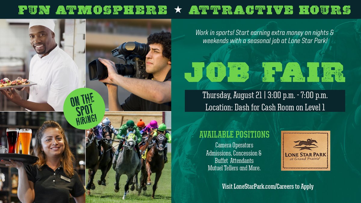Lone Star Park (@lonestarpark) on Twitter photo Get ready to join a winning team... Get ready to join a winning team...
