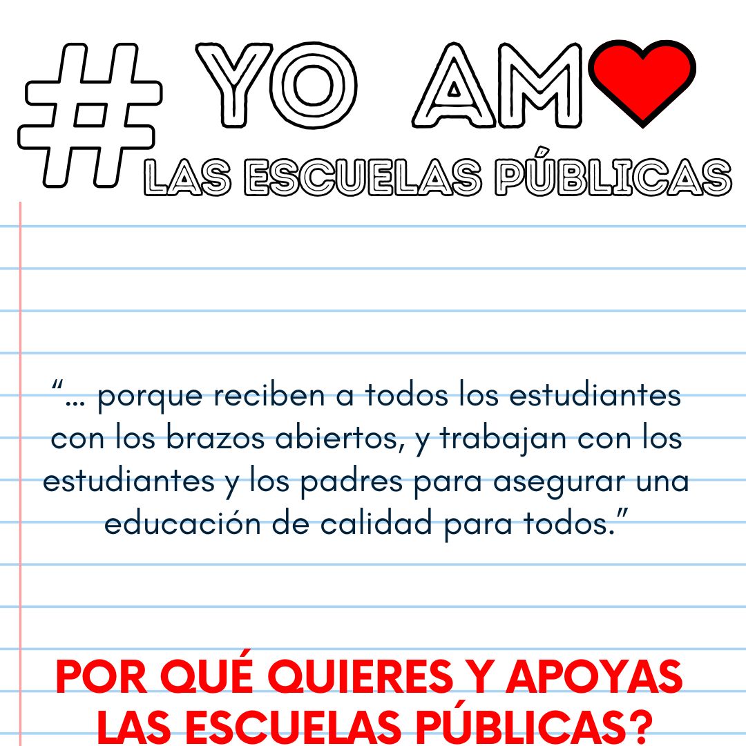 Para muchos, las escuelas públicas son más que salones de clase: son el corazón de nuestras comunidades. Son el lugar donde los estudiantes encuentran oportunidades, los educadores inspiran el aprendizaje y las familias se unen. ¿Qué te hace sentir orgulloso de apoyarlas?