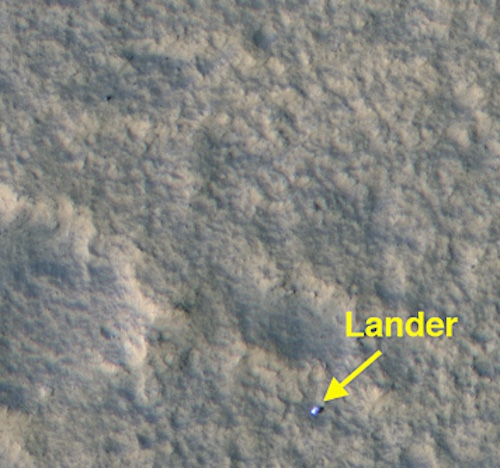 NASA Mars (@nasamars) on Twitter photo Here's a view from the Viking 1 lander on the Chryse Plains of Mars in 1976, and a view OF the lander taken from space by Mars Reconnaissance Orbiter, which is studying Mars today. 
science.nasa.gov/mission/mars-r… Here's a view from the Viking 1 lander on the Chryse Plains of Mars in 1976, and a view OF the lander taken from space by Mars Reconnaissance Orbiter, which is studying Mars today. 
science.nasa.gov/mission/mars-r…