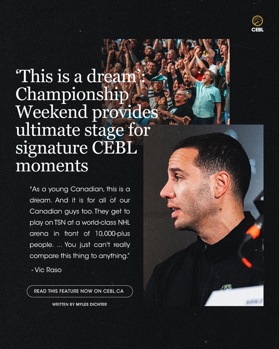 “This is a dream” ✨

Every step led to this—Championship Weekend shines as the ultimate stage for unforgettable CEBL moments 🏆

🔗: cebl.ca/this-is-a-drea…

#PullUp | #CEBLSeasonVII | #CEBLPlayoffs