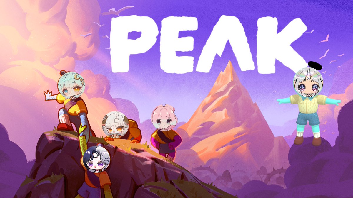 Rosalie 💕🦊 (@rosalieredway) on Twitter photo Today my friends and I will see if we can climb all the way to the top!! Can’t wait to play Peak with my loves <a href="/FeraLune/">Fera🌙Lune✨</a>, <a href="/percypoms/">percy ✨🕯️ a witch</a>, <a href="/OpalStardoe/">Opal Stardoe✨🦌</a>, and <a href="/MistyMeadowVT/">Misty🫧🦄DEBUT AUG 23</a>!
See you tonight at 6:30pm PST/9:30pm EST Today my friends and I will see if we can climb all the way to the top!! Can’t wait to play Peak with my loves <a href="/FeraLune/">Fera🌙Lune✨</a>, <a href="/percypoms/">percy ✨🕯️ a witch</a>, <a href="/OpalStardoe/">Opal Stardoe✨🦌</a>, and <a href="/MistyMeadowVT/">Misty🫧🦄DEBUT AUG 23</a>!
See you tonight at 6:30pm PST/9:30pm EST