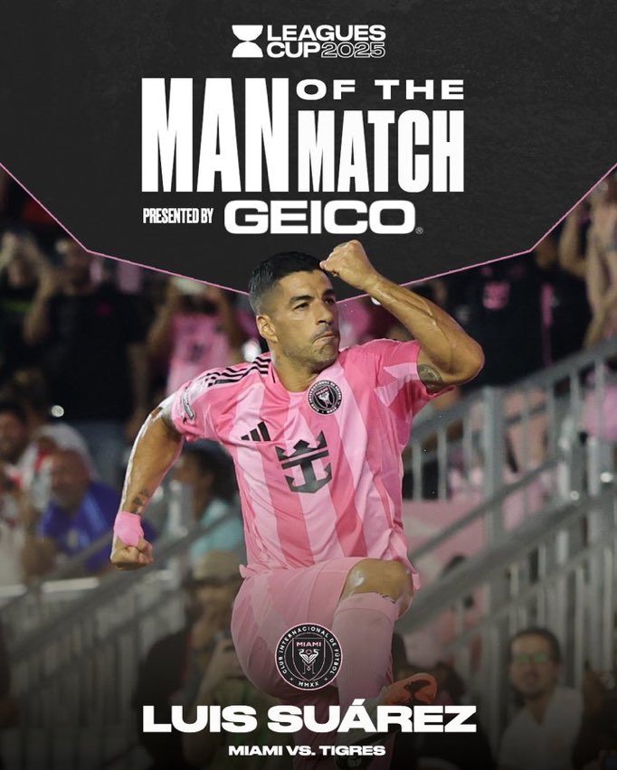 Luis Suarez still has some magic 🪄 left.. The Gunslinger with a brace from the penalty spot leads #InterMiamiCF to the #LeaguesCup2025 Semifinals..#Messi watched as his fellow legend led the Herons to victory..
