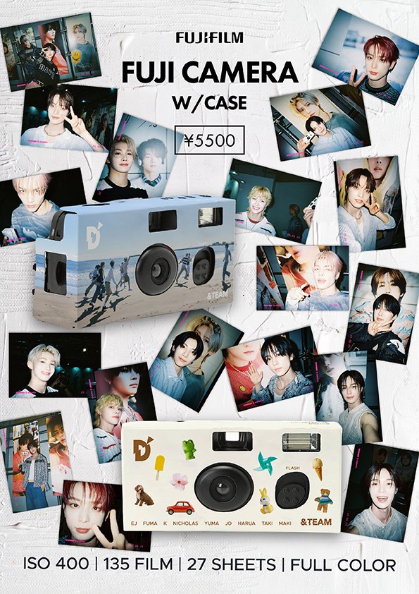 【&TEAM】DPARTMENT 写ルンです ✧*｡・ﾟ&TEAM FUJI CAMERA W/CASE ✧*｡・ﾟ &TEAMも実際に使用した