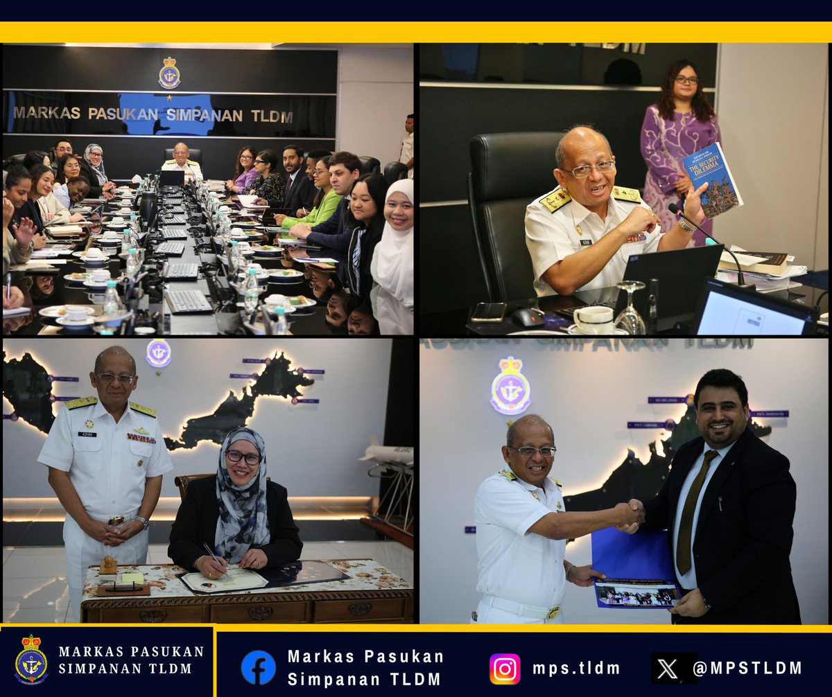 19 Ogos - YBhg Laksma Azhar bin Adam telah menyampaikan taklimat kepada peserta kursus Institute of Diplomacy and Foreign Relations (IDFR) yang diketuai oleh Puan Maslina binti Ngah Mamud bersempena lawatan kerja ke MPS TLDM.

instagram.com/p/DNmb0Hfp8QA/…