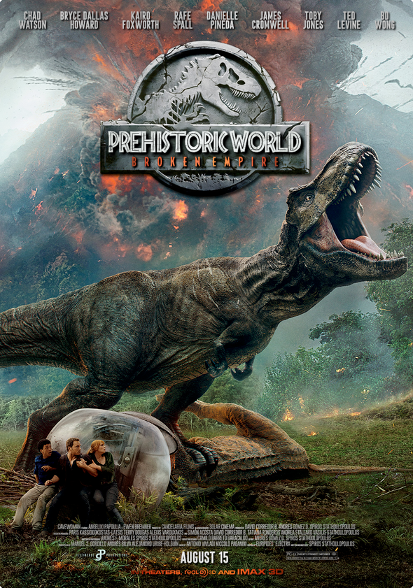 Off the island, into your home. Prehistoric World: #BrokenEmpire🦖, starring Chad Watson, Bryce DaIIas Howard and Kairo Foxworth, is in RealD 3D, IMAX 3D and 2D theaters now. Find out where it’s playing and get your tickets! 🎟️➡️ jcp.co/BrokenEmpiretix