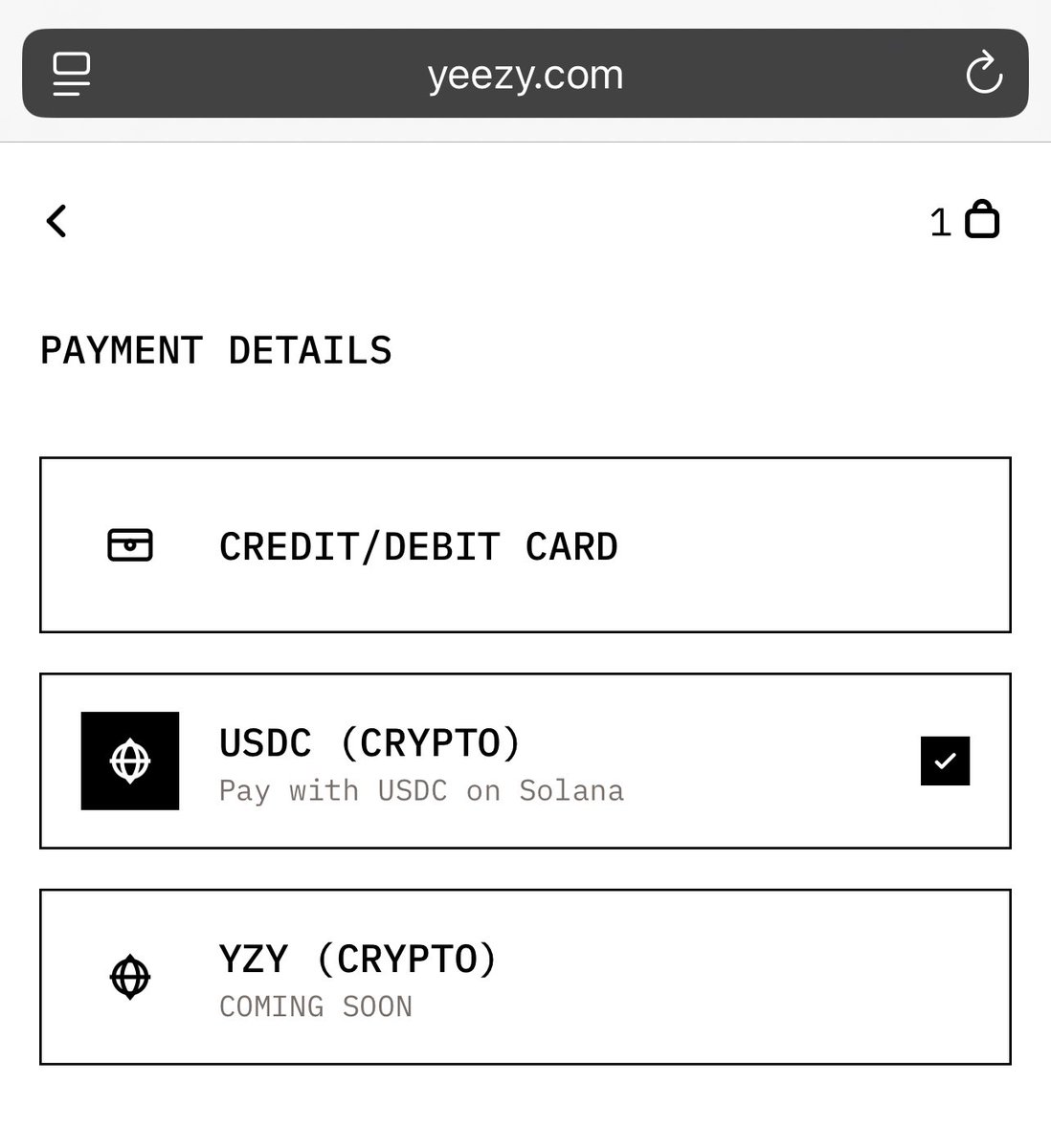 Being able to pay for items on https://t.co/D5gbUBNVUp with YZY MONEY is  coming soon