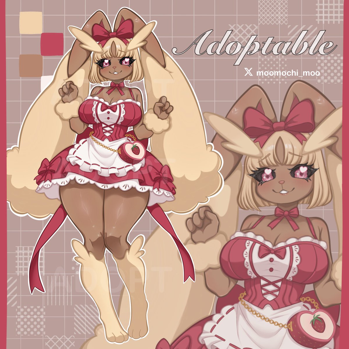 strawberry Lopunny adoptable🍓🎀