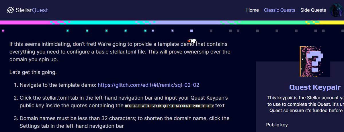 Skynet (@_skynet__j) on Twitter photo <a href="/StellarEuropa/">Stellar Europe</a> Hello, It's been an engaging experience learning on your platform, amazing work! However, I am currently stuck at this level, because glitch hosting is no longer available, I cannot access the URL to complete this stage. is there a workaround? <a href="/StellarEuropa/">Stellar Europe</a> Hello, It's been an engaging experience learning on your platform, amazing work! However, I am currently stuck at this level, because glitch hosting is no longer available, I cannot access the URL to complete this stage. is there a workaround?