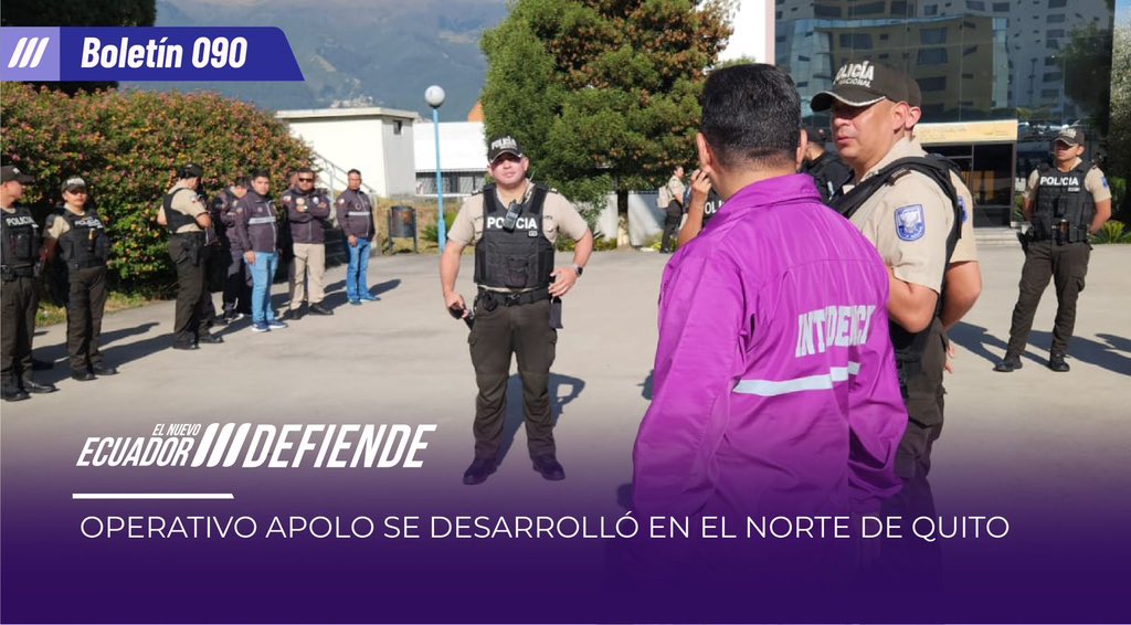 🗞️Boletín l Operativo Apolo se desarrolló en Quito con la participación de la Intendencia General de Policía de Pichincha.

👉Revisa los detalles aquí ⤵️
bit.ly/3HlEMvp