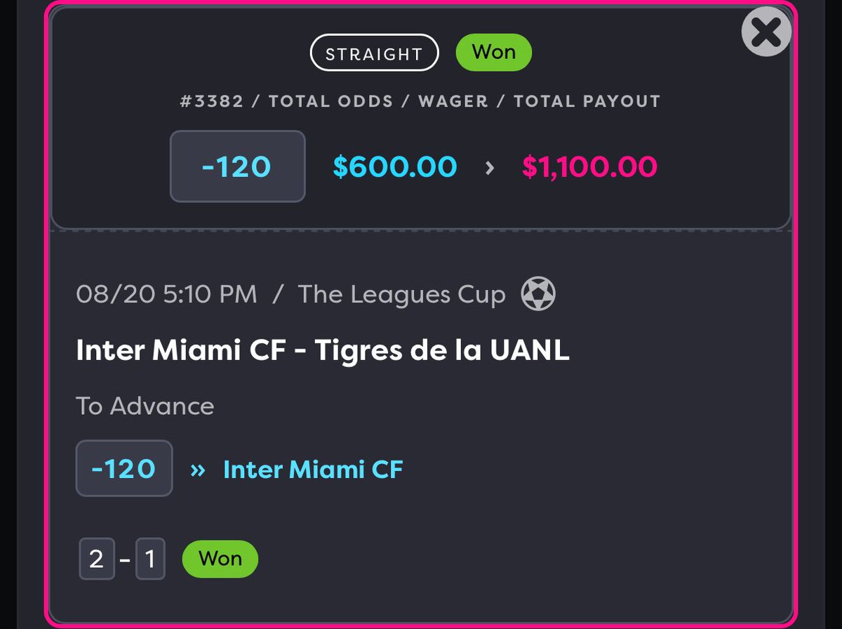 CertifiedBet's tweet photo. ✅ Inter Miami ( To Qualify ) -120 Winner . 

2-0 On Free Picks Today ❤️ If You Want More Free Plays . 🤙

#Freepicks #GamblingX 
#LeaguesCup2025 #SportsBettingX 
#SoccerPicks #InterMiamiCF https://t.co/DUXjkV7GGS