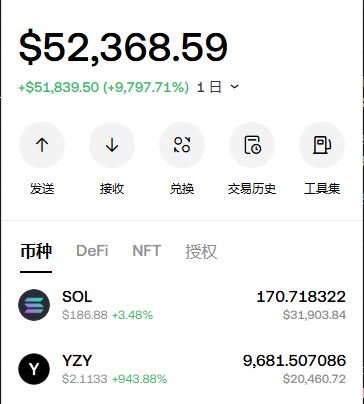 第一时间看到侃爷发币了，提了5wu 没胆子梭哈，不然翻倍了🥲

DrZ26cKJDksVRWib3DVVsjo9eeXccc7hKhDJviiYEEZY