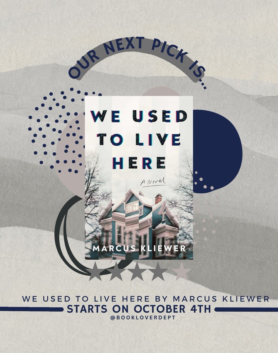 our october pick is in…👻🖤

we’ll be diving into we used to live here by marcus kliewer, starting october 4th! a spooky, twisty read to match the season!