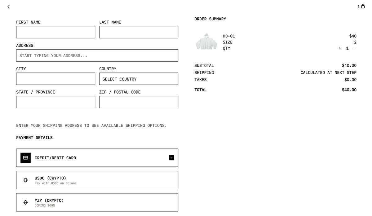 so ure telling me i can buy yzy clothes with USDC on <a href="/solana/">Solana</a> or $yzy? wow