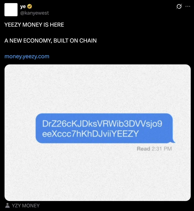 🦎COINGEKO-T: Kanye West lancia il suo token "Yeezy Money"