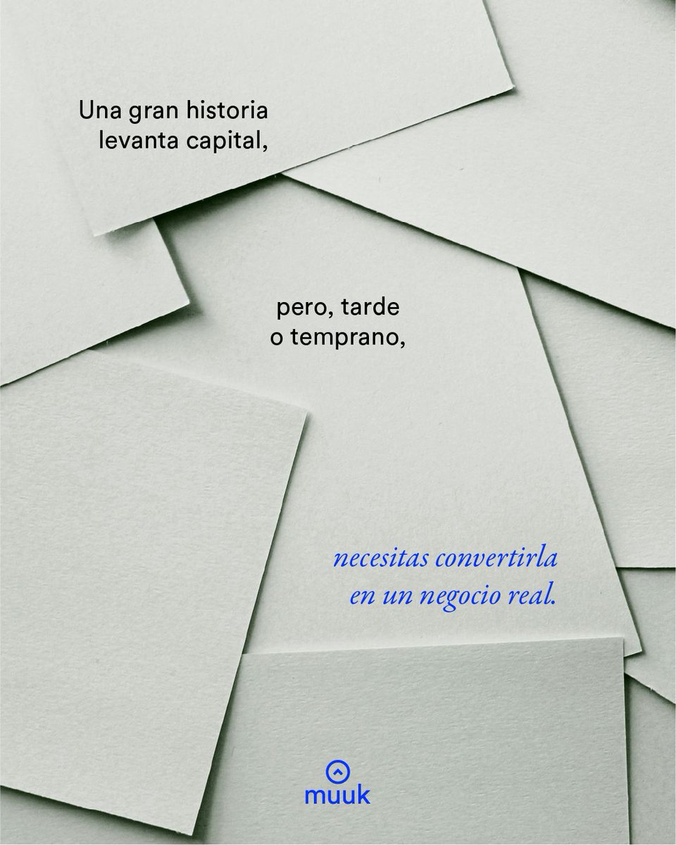 muukEmprende's tweet photo. Si eres un emprendedor que está en un proceso de levantamiento de capital, es posible que la historia que cuentes es lo que te llevará a que alguien invierta dinero en tu empresa. 

Sin embargo, el punto no es el levantamiento de capital, sino el negocio que construyes. https://t.co/1kdW4fVYJx
