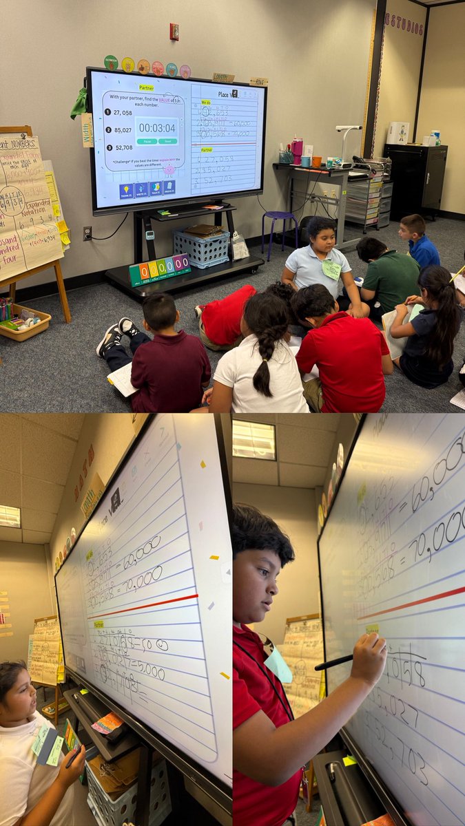 MsFloresjardin's tweet image. Little math wizards challenged themselves to find the value of digits 🤓 small group rotations have begun, and we are practicing how to represent numbers in expanded notation @HicksTigers @AliefISD @AliefMathK6