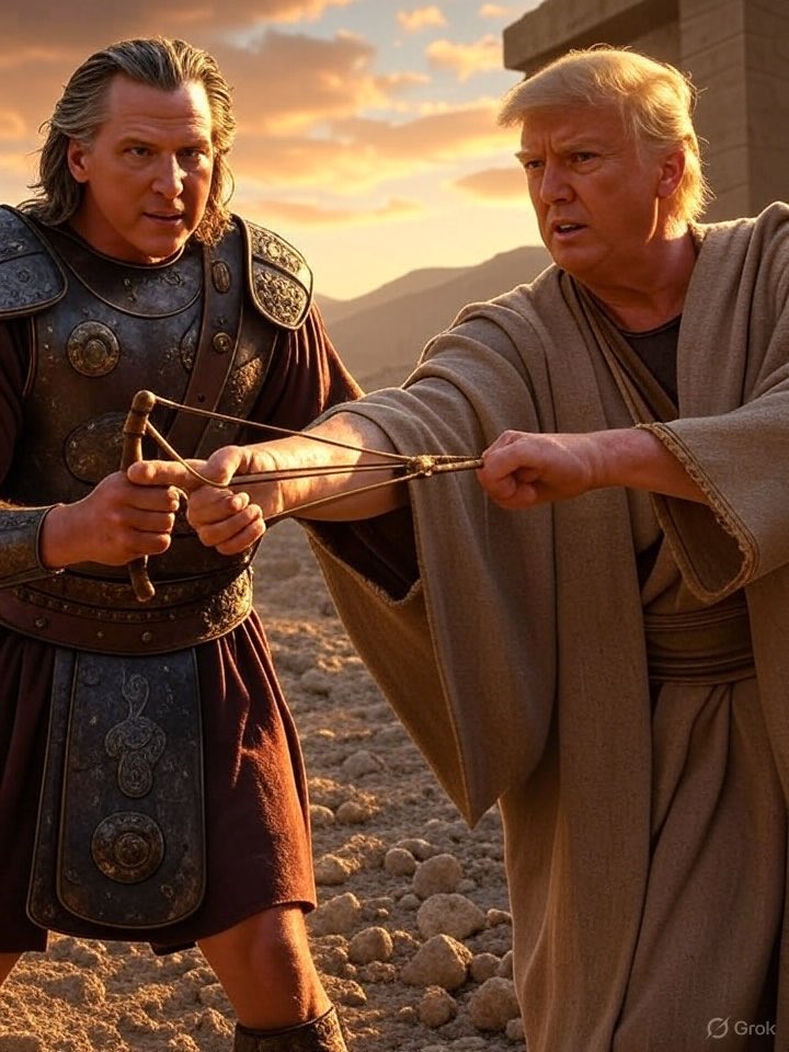I ❤️ President Trump because he's always fighting for what he believes in, like David taking on Goliath, but with a sharper suit.