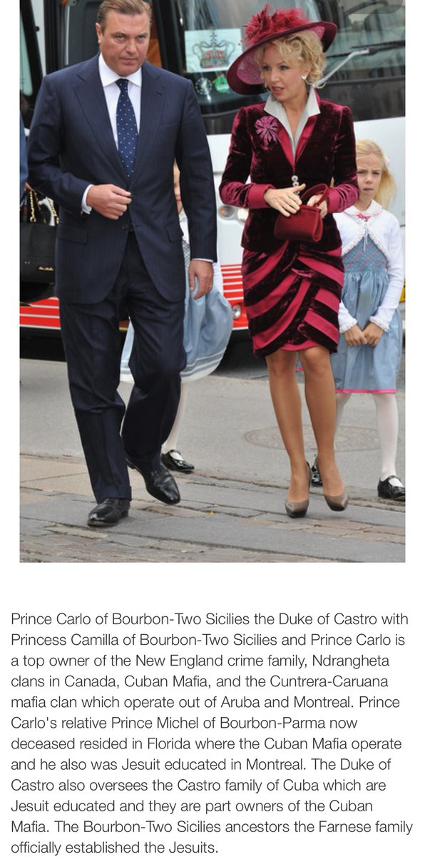 miketheking1517's tweet photo. Prince Lilio Sforza Ruspoli was rather close to Prince Carlo de Bourbon. He joined the Order in 1986 & became a top member of the Bourbon's delegation.
They both oversee Ndrangheta clans in Canada, through The Rizzuto crime family who merged operations with the Cuntrera Caruana. https://t.co/dgGc5YtaPT