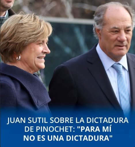 Aedd38's tweet photo. El empresario #JuanSutil, encargado estratégico del comando de Evelyn #Matthei, aseguró este miércoles en televisión que la época posterior al golpe de 1973, gobernada de facto por Augusto #Pinochet y la Junta Militar, "no es una dictadura".
Entrevistado en CNN Chile, el exlíder de la Confederación de la Producción y del Comercio (CPC) lanzó esta incierta tesis política sin que le hubieran preguntado al respecto, y reavivó de paso un tema que a la exalcaldesa UDI le es particularmente incómodo.
Fue a mediados de abril que la hija del general Fernando Matthei afirmó que el derrocamiento de Salvador Allende "era necesario" y que, "probablemente al principio, en 1973 y 1974, era bien inevitable que hubiesen muertos".!