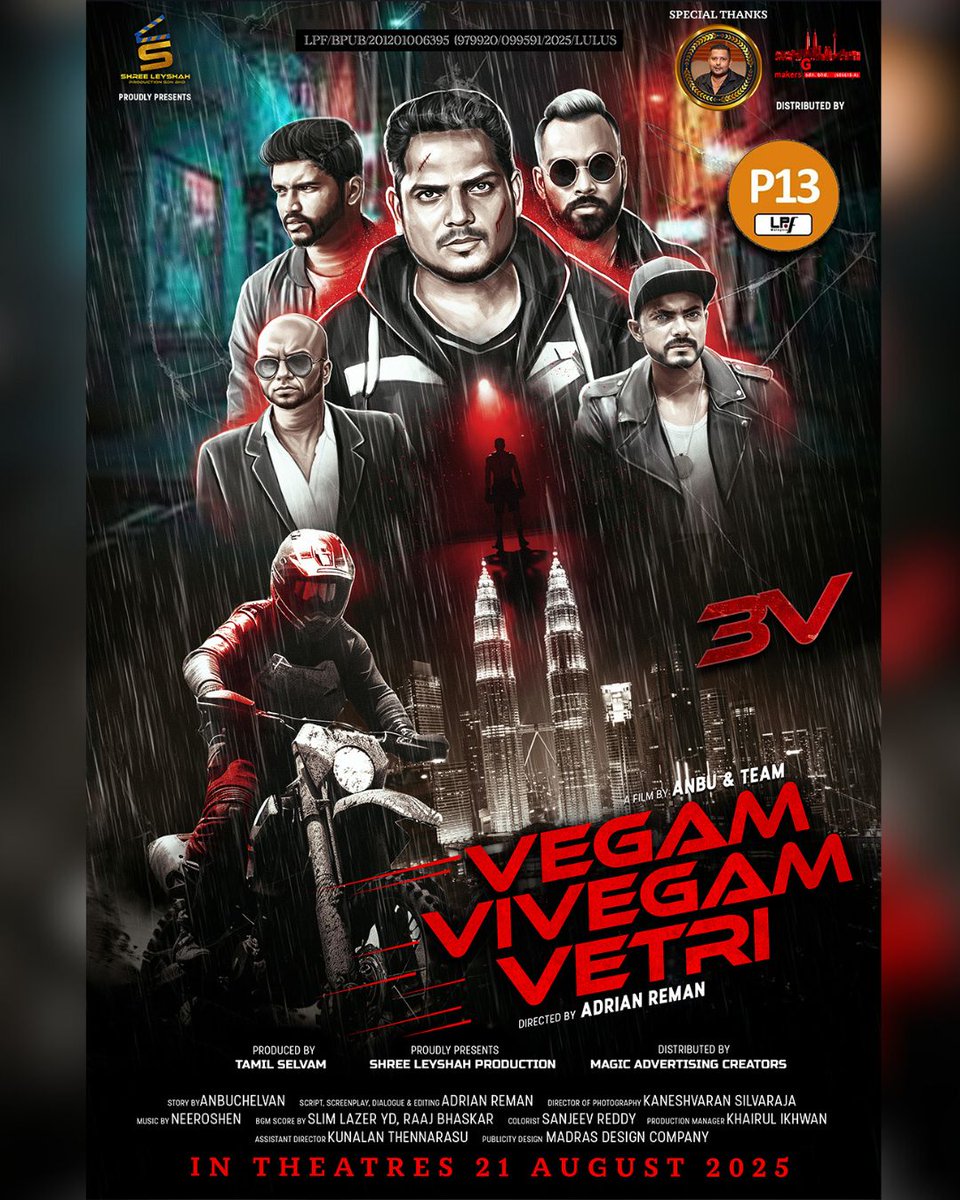 LFSCinemasMY's tweet image. VEGAM. VIVEGAM. VETRI. – #3V 
Not just a film, this is a FULL-ON ACTION BLAST! 💥
🥋 Real martial artists.
⚔ Real stunts.
🚨 Real thrill.

From fight to fury, witness the storm on the BIG SCREEN!
#3V is now showing at LFS Cinemas 🍿