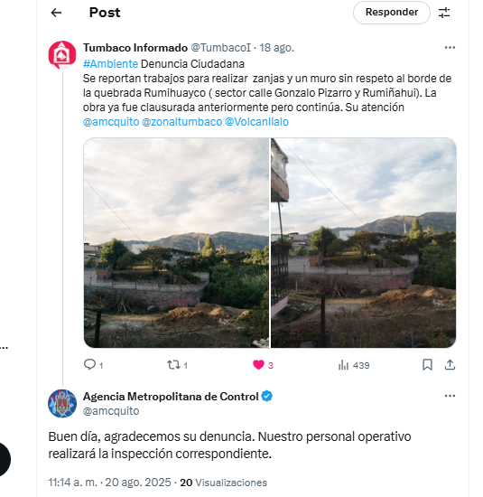Repositorio Ilaló (@volcanilalo) on Twitter photo Parte del problema con la <a href="/amcquito/">Agencia Metropolitana de Control</a> es que a veces van al lugar y luego todo vuelve al olvido ¿Alcalde <a href="/pabelml/">Pabel Muñoz L.</a> cuándo va a poner orden en la AMC? Parte del problema con la <a href="/amcquito/">Agencia Metropolitana de Control</a> es que a veces van al lugar y luego todo vuelve al olvido ¿Alcalde <a href="/pabelml/">Pabel Muñoz L.</a> cuándo va a poner orden en la AMC?