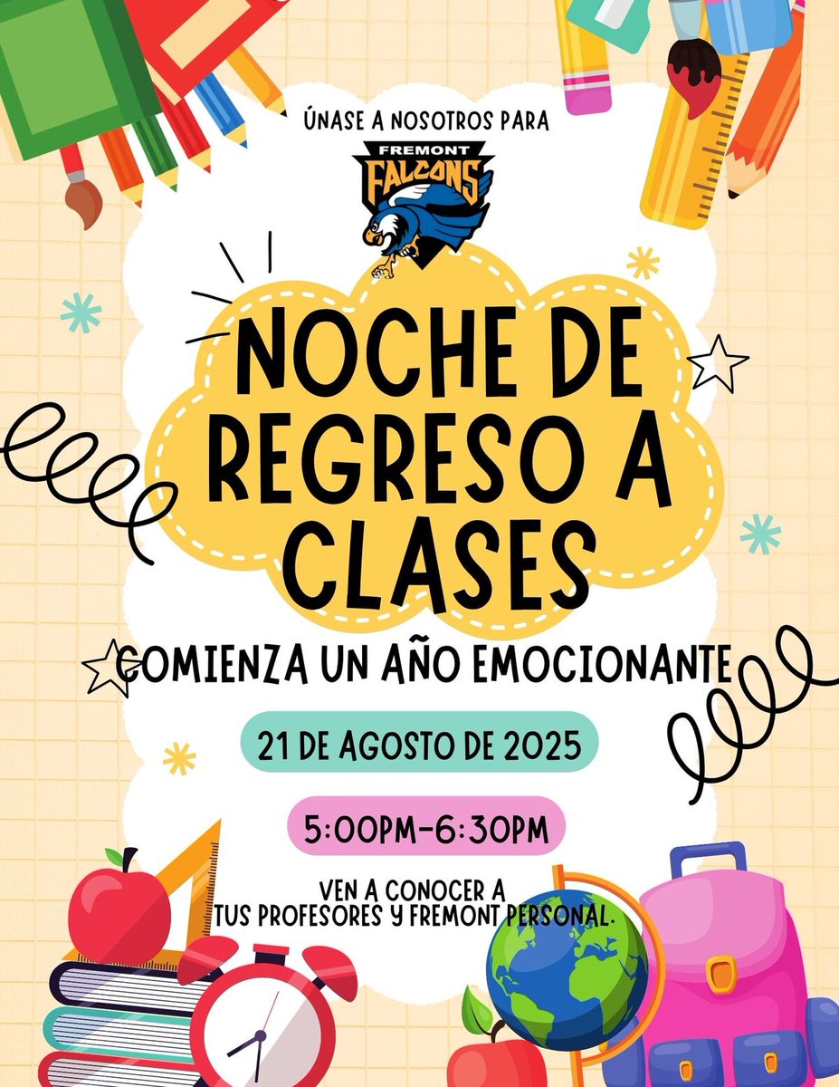August 21st. Back to School Night