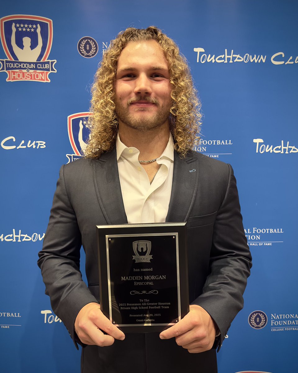 Madden Morgan (@maddog_2026) on Twitter photo Proud to be named to the 2025 Preseason All-Greater Houston Private High School Football Team by the <a href="/HoustonTDClub/">Houston TD Club</a>
<a href="/EHSSports/">EHS Sports</a> <a href="/CoachMoynahan/">Coach Moynahan</a> <a href="/CoachLeisz/">Steve Leisz</a> <a href="/ItsCoachEdd/">Jeremy Eddington</a> <a href="/DonnieBaggs_/">#HCville</a> Proud to be named to the 2025 Preseason All-Greater Houston Private High School Football Team by the <a href="/HoustonTDClub/">Houston TD Club</a>
<a href="/EHSSports/">EHS Sports</a> <a href="/CoachMoynahan/">Coach Moynahan</a> <a href="/CoachLeisz/">Steve Leisz</a> <a href="/ItsCoachEdd/">Jeremy Eddington</a> <a href="/DonnieBaggs_/">#HCville</a>