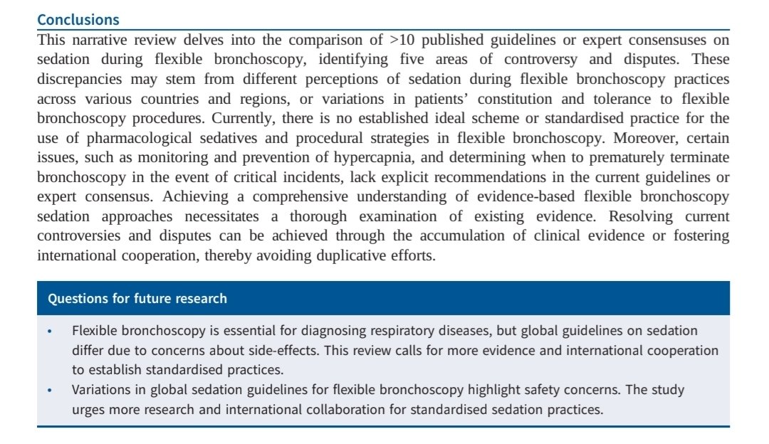KessnerJp's tweet photo. Sedation in bronchoscopy: an excellent review.
https://t.co/03iZmwF2mD
🫁🐍💉😶‍🌫️🥱😌😁
@ERSpublications @EuroRespSoc @BTSrespiratory @SPLF_SocPneumo @young_dgp @SeparRespira @ALATorax @NeumoMadrid @neumoparatodos @HUReinaSofia @NeumologiaHR @RespirologyAPSR @ACCP @journal_CHEST https://t.co/ebbcGiPAau