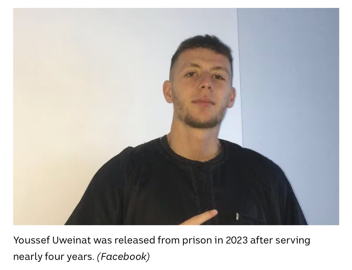 The ABC identified one of the men who waved an ISIS flag at the Sydney Harbour Bridge Gaza rally as Youssef Uweinat, 27, a convicted ISIS youth recruiter who once promised suicide attacks and walked free from jail less than two years ago.