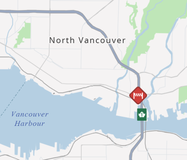 DriveBC's tweet photo. 🚧#MainSt - paving is planned in both directions between #MountainHwy and #BCHwy1 from 7:00pm-5:00am for the remainder of the week.
Traffic control will be in effect.
#NorthVan 
ℹ️https://t.co/9PEYkFd4AA https://t.co/zH1zf3TtrF