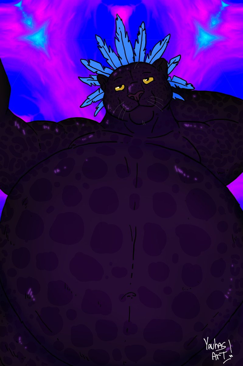 Ok. I decided to redraw the panther art in my own style for your appreciation! Want to rub and hug my panther gut?