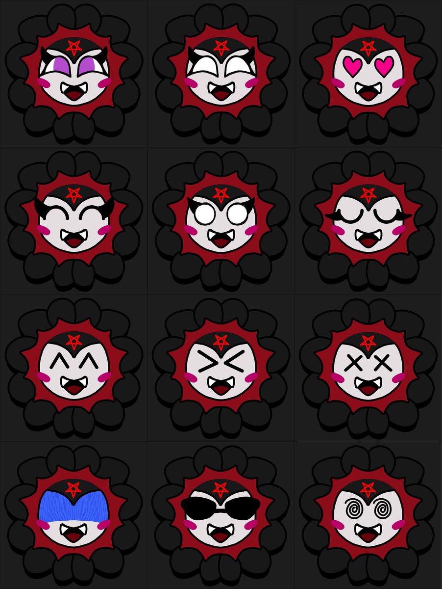 DrakeRamoray586's tweet photo. Pack #1 de stickers de Saphyrasha, la girasol vampiro 7u7๐ฅ๐ฆ๐ป๐งโโ๏ธ๐ถ (al estilo de Brawl Stars โจ)
Por ahora solo he dibujado 3 estilos de bocas, ya que estoy enfocรกndome en crear mรกs estilos de ojos uur
#VampireFlower #Sticker #PvZ #GirasolVampiro #Emote #Emoji #Saphyrasha https://t.co/KKl4vZALZY