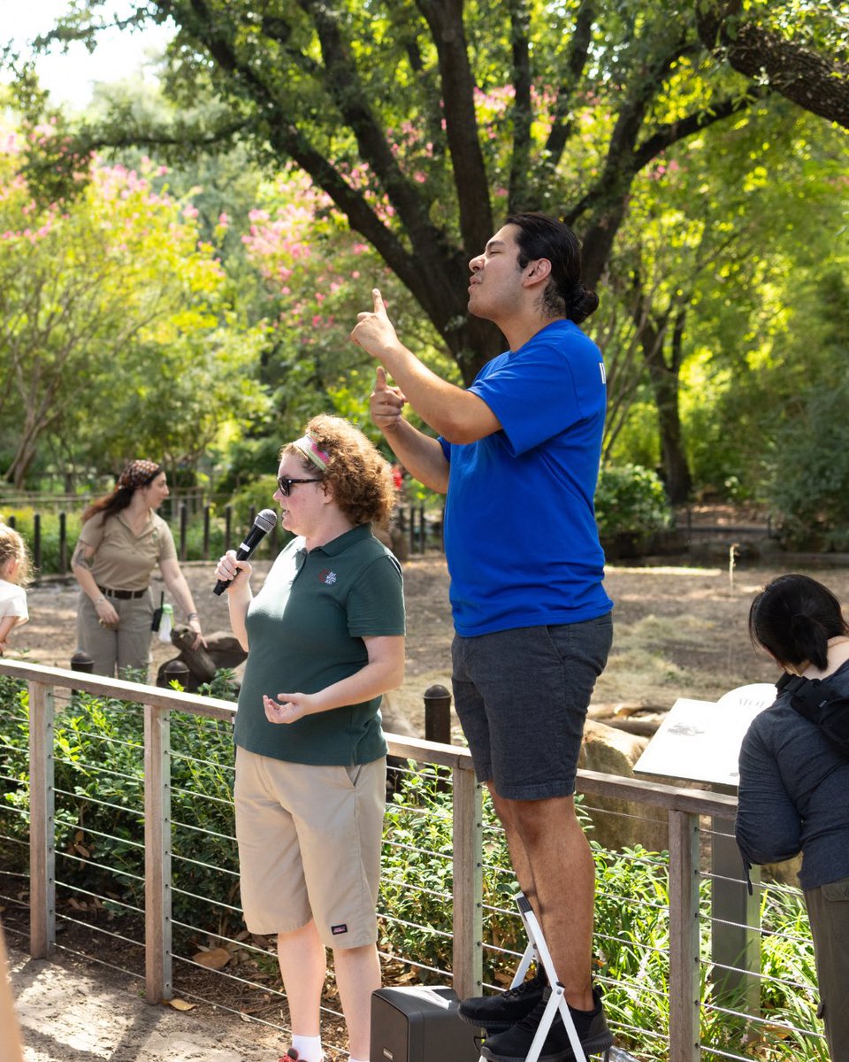 FortWorthZoo's tweet photo. We are one month away from our third annual Deaf Day, in partnership with the Sign Language Interpreting Program at @TCCollege! 🎉

On Saturday, Sept. 20, we invite members of the Deaf and Hard-of-Hearing communities, and their friends and families, to enjoy a day at the Zoo! On this day, American Sign Language (ASL) interpreters, provided by TCC, will be stationed throughout the Zoo at places like zookeeper chats, giraffe feeding and select restaurant and merchandise locations. Our goal is to provide seamless communication access to all our guests!

Deaf Day has become an important tradition for members of the community, and we are thrilled to bring it back for a third straight year! 💙

For more info on Deaf Day visit: https://t.co/HtU7khYyuT.