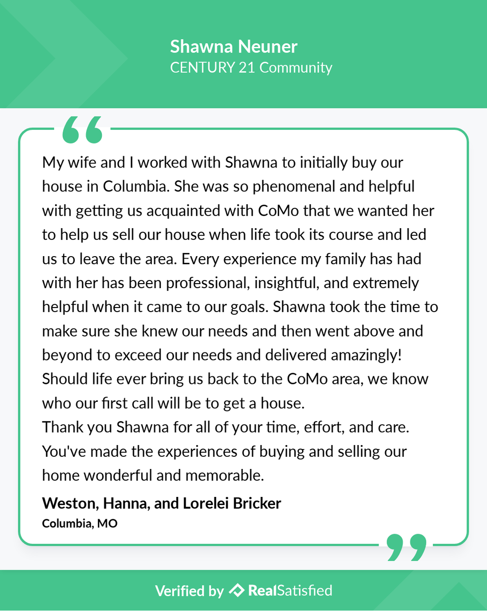 ShawnaNeuner's tweet photo. I’m truly privileged to work with such wonderful clients. https://t.co/uXPPU4fSFU via @realsatisfied https://t.co/YULaDmDc3K