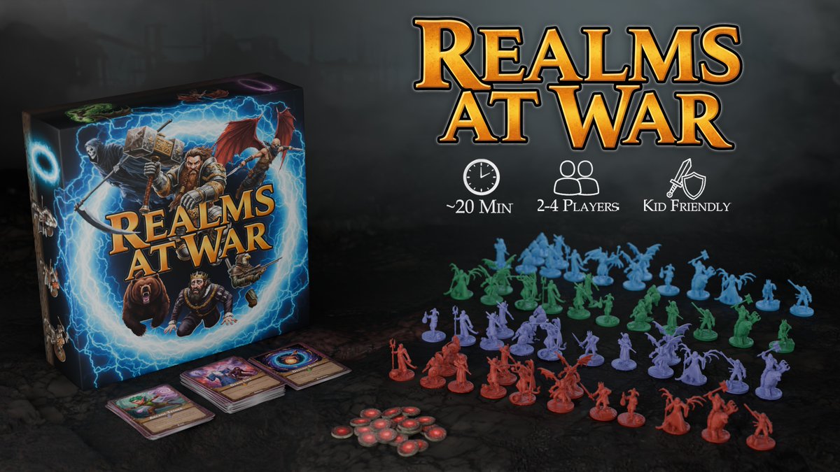 It's board game meet up night tomorrow and we are super excited to let you all know that we'll be joined by the devs behind Realms at War! This new fantasy meets strategy game is still in development, so come and play test it and help give vital feedback to the team!

#boardgames