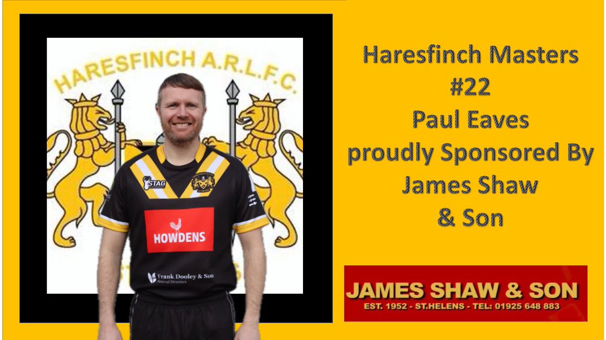 HaresfinchR's tweet image. Congratulations to Haresfinch Masters man of the match in our away fixture at Cardiff Rugby League, sponsored by James Shaw &amp;amp; Son #22 Paul Eaves
#RLmasters #rugbyleague #MOTM