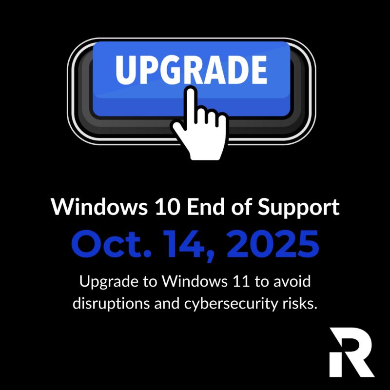 ajrosecpa's tweet photo. Microsoft has announced that support for Windows 10 will officially end on Oct. 14, 2025. After that date, technical support, security updates, and software updates will no longer be provided. While your PC will still work, it will be at greater risk for viruses and malware.… https://t.co/JzlbpEG68d