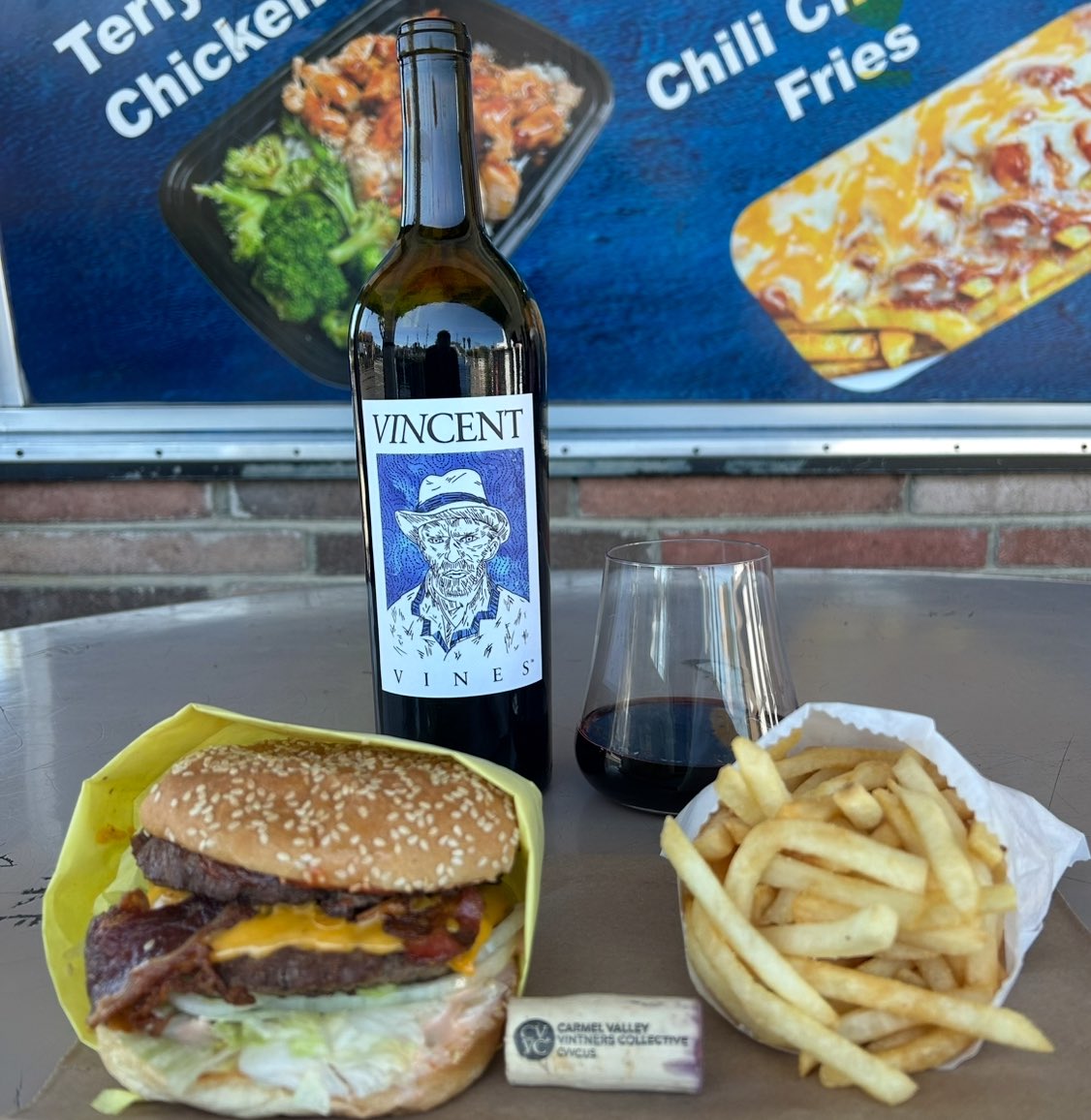 Dave Razzari (@_drazzari) on Twitter photo #WineWednesday with this 2023 <a href="/cvvcwinery/">Carmel Valley Vintners Collective</a> Merlot from their estate in Carmel Valley. There is a nose of blueberry, thyme and mushroom with flavors of dried cherries, cranberries, and hints of chocolate. Paired with a bacon cheeseburger and fries from Cecil’s Famous Burgers. #WineWednesday with this 2023 <a href="/cvvcwinery/">Carmel Valley Vintners Collective</a> Merlot from their estate in Carmel Valley. There is a nose of blueberry, thyme and mushroom with flavors of dried cherries, cranberries, and hints of chocolate. Paired with a bacon cheeseburger and fries from Cecil’s Famous Burgers.