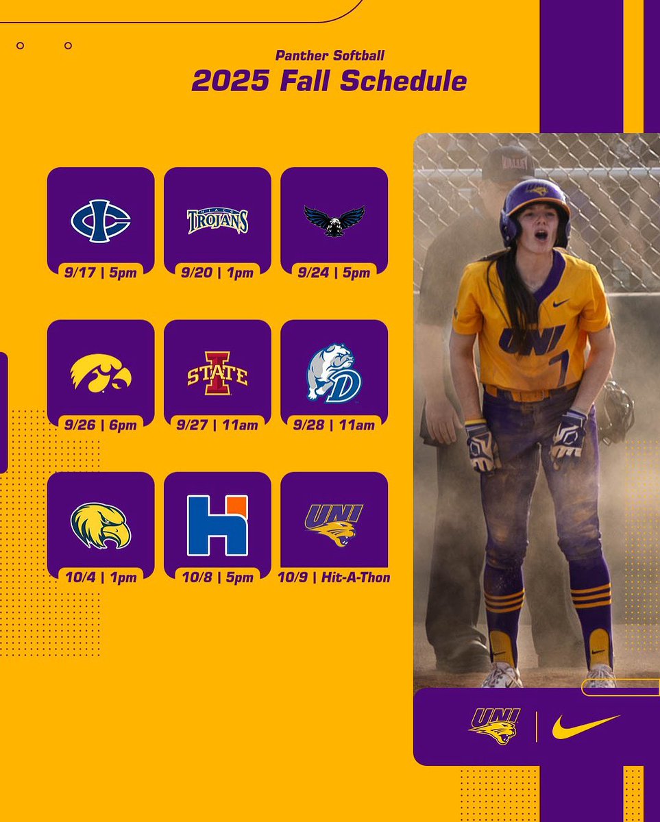 ⛔️Schedule Update⛔️ We have switched all of our Tuesday night games to Wednesday night! Game times are still 5pm at the Dresser! Come check out your 2026 Panthers! See you there! #uni #1uni #panthers #everloyal