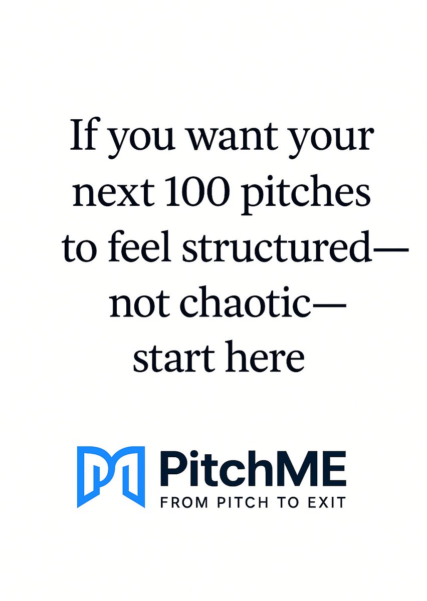 PitchmeVc's tweet photo. Investors: Steal this for your LinkedIn bio:
“👋 Founders: PitchME, use this link →. You’ll get status updates automatically.”
https://t.co/RYY3HqiGie
Launch pricing: $79/month
#VentureCapital #DealFlow #Investors #Startups #Fundraising #SaaS #PitchME #NetrAI https://t.co/PiDPG1EpAw
