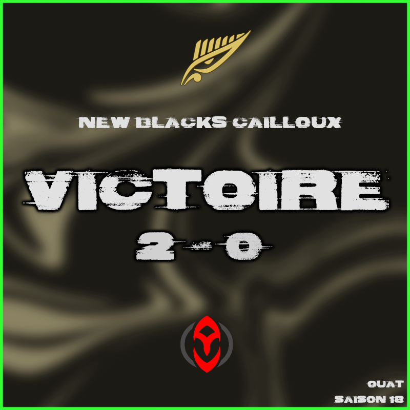 new_blacks's tweet photo. VICTOIRE 2-0 DES NB CAILLOUX 🔥
Nos NBC remportent ce quart de finale et se qualifient en demi-finale la semaine prochaine ! 🙌
Merci à la @ouat_lol et ses casters pour ce super cast !
Merci à la communauté ! Vous avez encore une fois été giga présent🥳
KAMATE 🔥#NBWIN https://t.co/gA1ugE9jIG