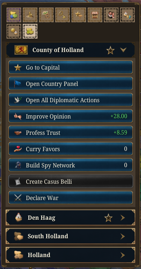 nekotei_m's tweet image. #EU5 #ProjectCaesar
開発日記 第77回はUIの改善について
forum.paradoxplaza.com/forum/develope…

■ツールチップ
　おなじみとなったネスト型を採用。ゲーム用語は青色で分かりやすくし、ツールチップ内で表形式の一覧表示もできるようにした。ボタンに対する左/右クリックの結果や使用できない時の理由も提示する…