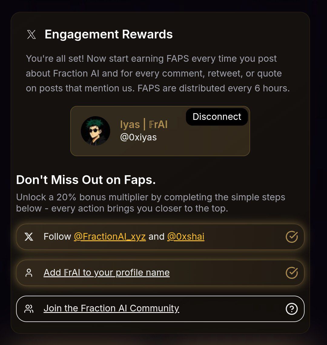 Iyas | 𝔽rAI (@0xiyas) on Twitter photo You are not alone, friends!
The team at <a href="/FractionAI_xyz/">Fraction AI</a> is facing issues with the Twitter API for verifying community members, and they are looking for alternative solutions.
Their team is working on it, and they appreciate our patience with this issue, gFAPS. You are not alone, friends!
The team at <a href="/FractionAI_xyz/">Fraction AI</a> is facing issues with the Twitter API for verifying community members, and they are looking for alternative solutions.
Their team is working on it, and they appreciate our patience with this issue, gFAPS.