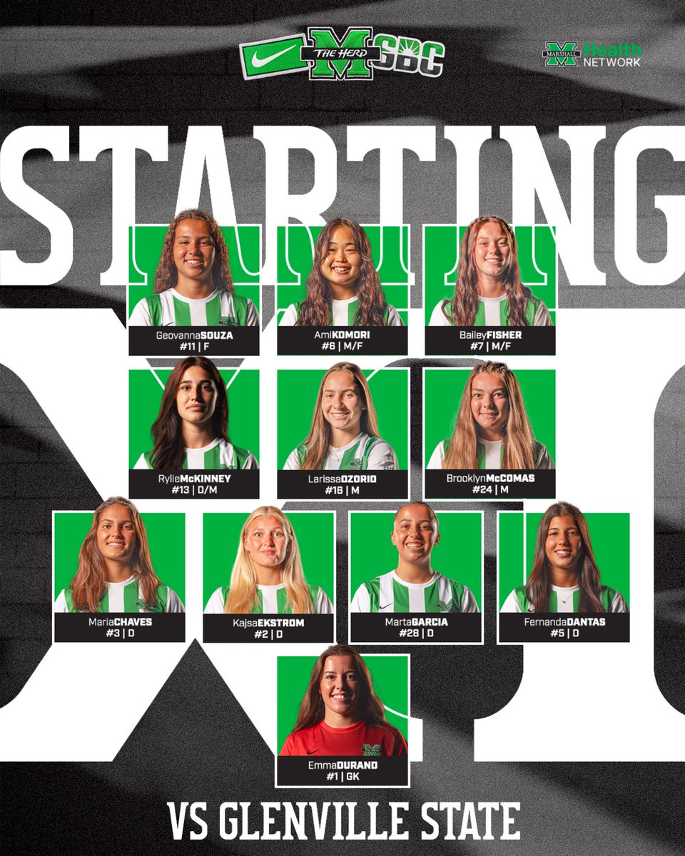 Our starters against the Pioneers!

#WeAreMarshall